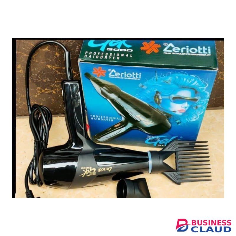 Gek 3000 Hair Blow Dryer – 1-Year Warranty, Black