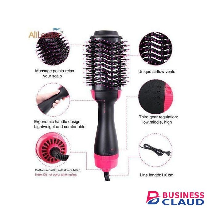 One Step Hair Dryer Hot Air Brush Blow Straightener Comb