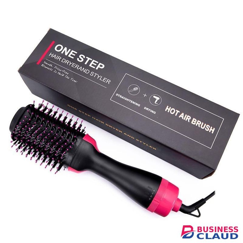 One Step 1000W Professional 3-in-1 Hot Air Brush and Hair Dryer - Ceramic Heating, Rotating Brush, and Hair Styling Tool