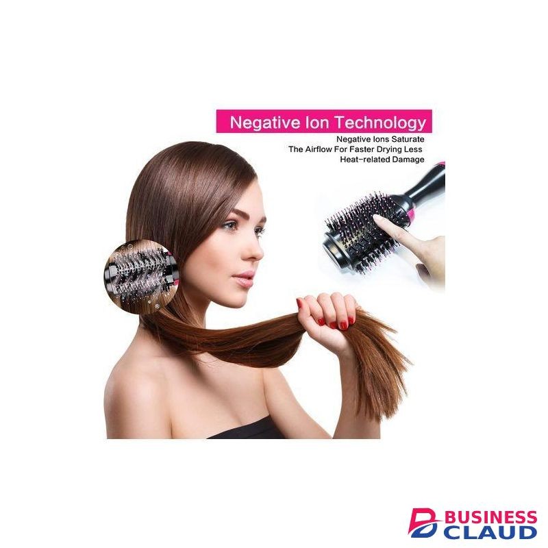 Electric Heating Hair Straightener Blow Dryer Brush