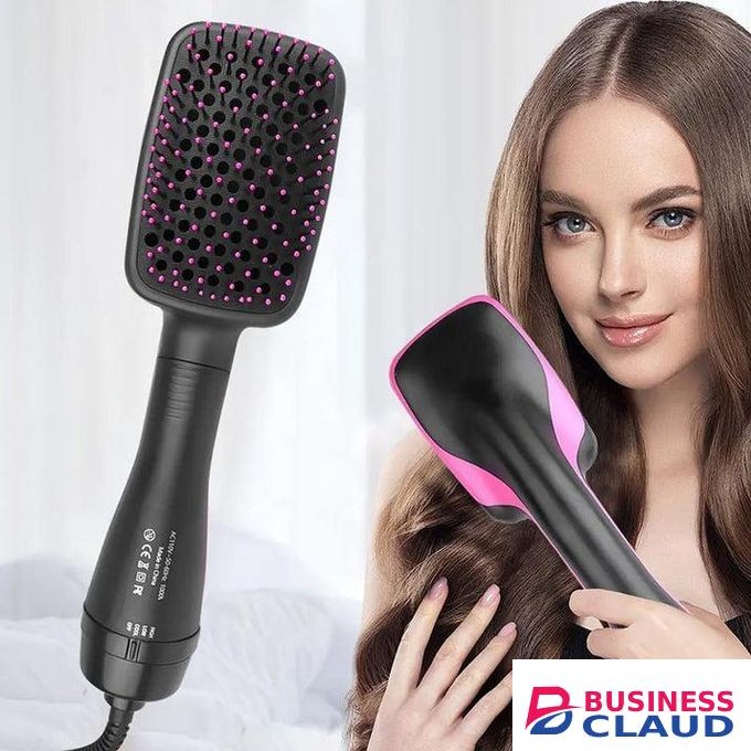 One-Step Hair Dryer and Styler. 1000W. Tangle Free Drying. Detangling And Straightener Brush For Salon-Quality Smooth, Straight Hair+free key holder