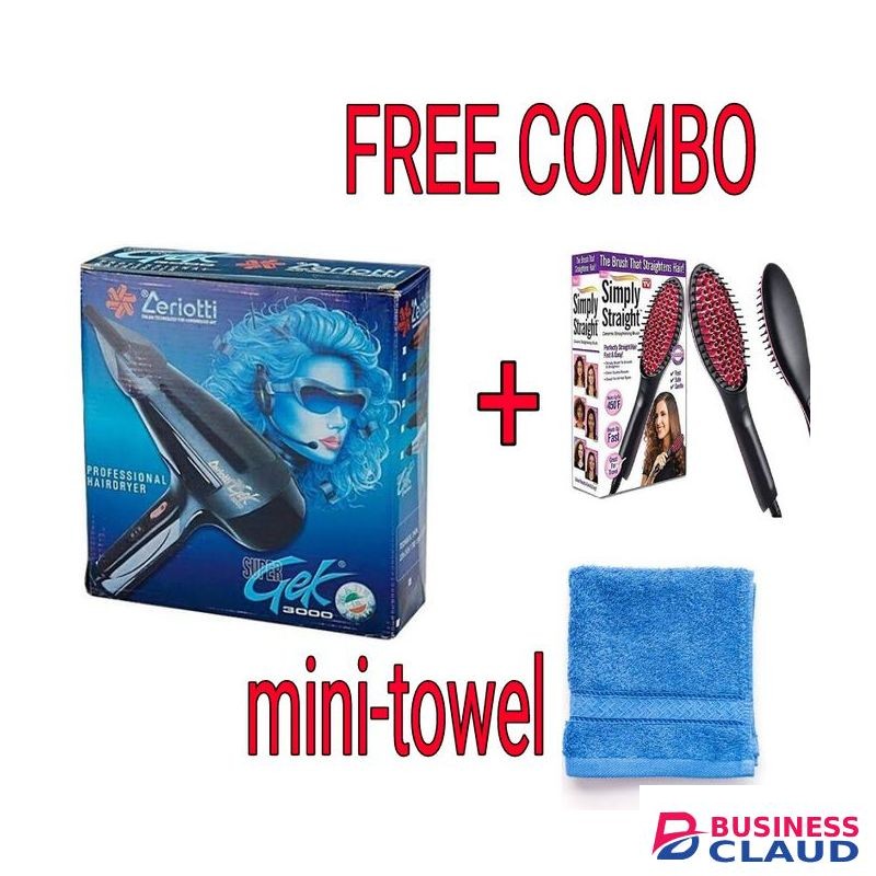 Ceriotti Super GEK ,,3000 Professional Hairdryer ,, 1700W,,dryer,,free Combo