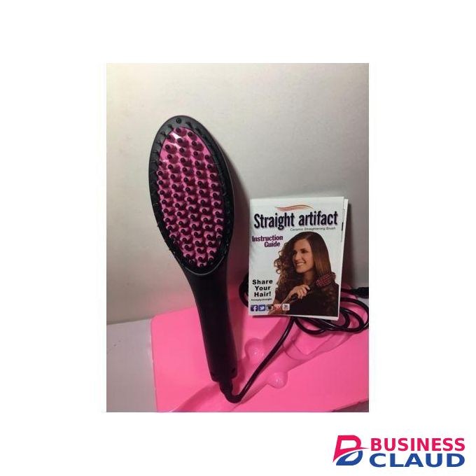 Simply Straight t Hot Comb Blowdry Hair Straightener Brush Electric Hand Hair Blow Dryer Black