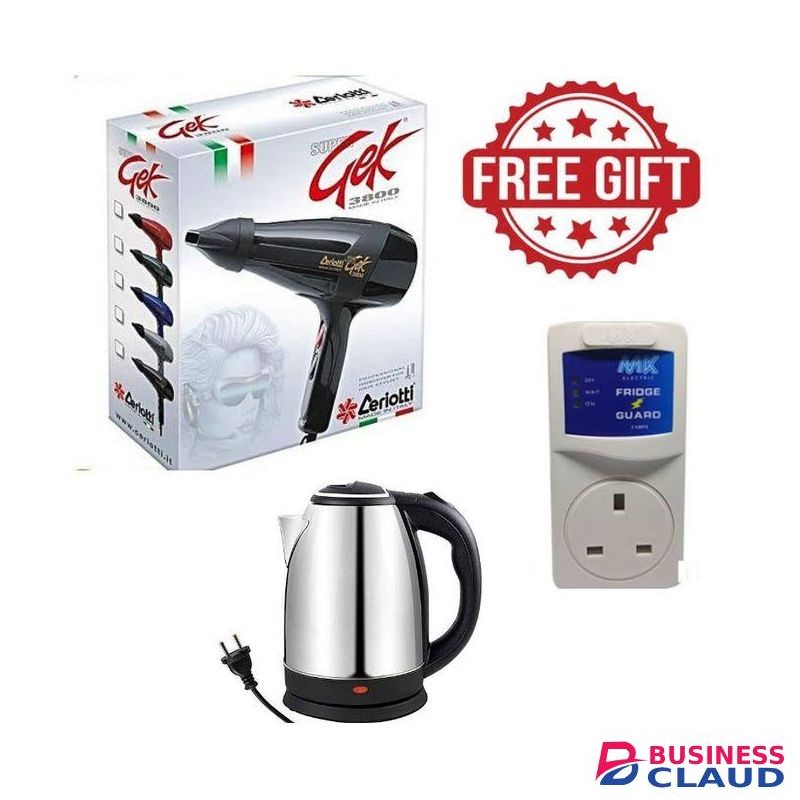 Ceriotti GEK 3800 Blow Dry Hair FREE KETTLE AND FREE FRIDGE GUARD