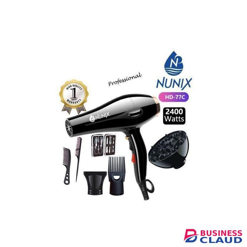 Nunix 2-in-1 Hair Dryer and Straightener Combo High-speed motor for powerful airflow Adjustable heat and speed settings Ceramic heating plates protect hair from heat damage Cool-shot function for long-lasting style Lightweight and easy to handle .