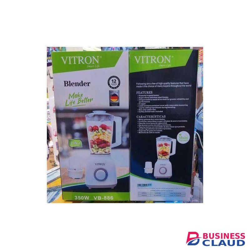 Vitron 2-in-1 Blender – 350W Powerful Motor With 1.5L Jar & Grinder