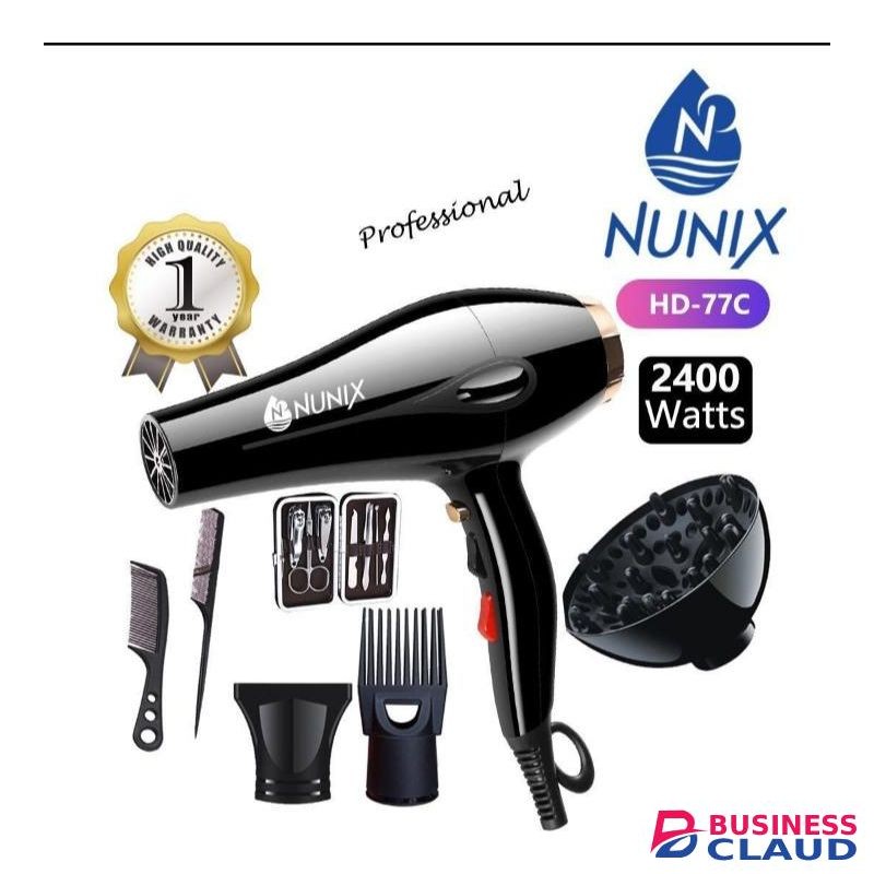 Nunix Professional 2400watts Hair Dryer With Accessories