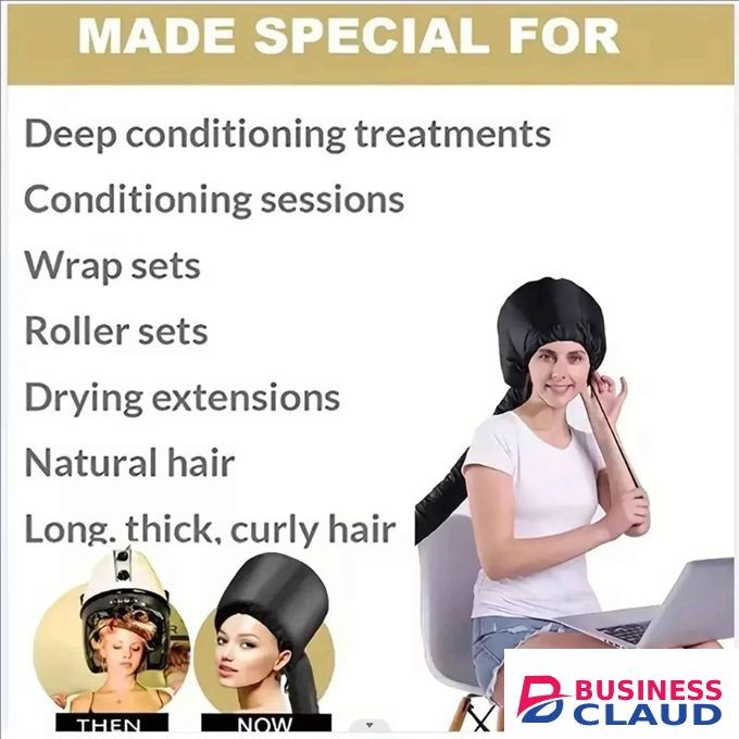 Soft Bonnet Hair Dryer For Salon & Home Use Warm Airflow Technology