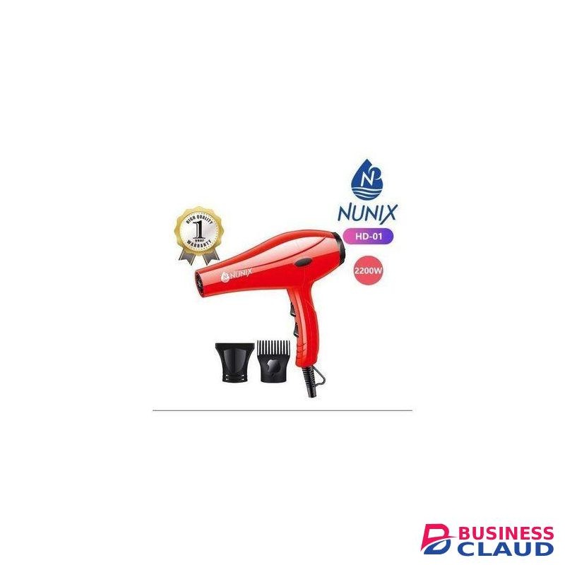 Nunix NEW ARRIVAL HD-01 Professional Hair Dryer - 2200W, Smooth and Shiny Results
