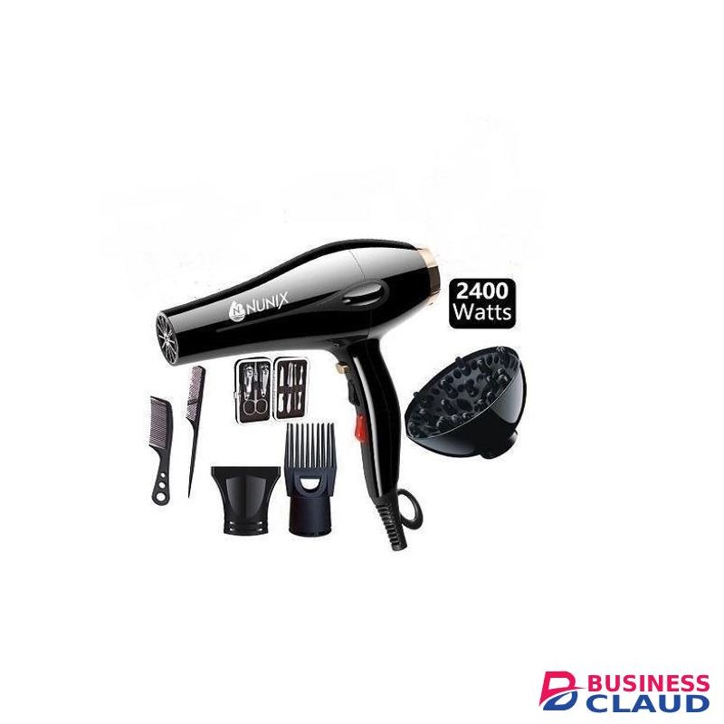 Nunix Professional Hair Blow Dryer with Manicure Set