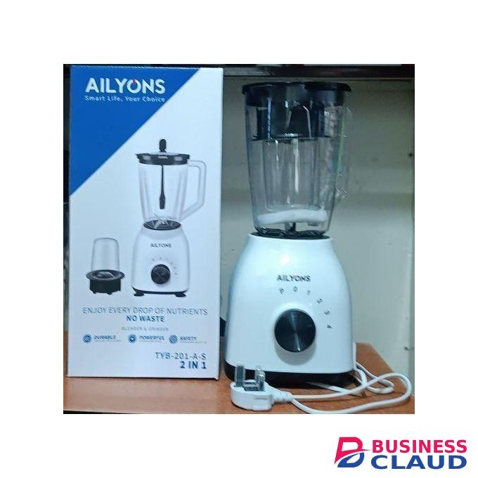 White Blender 2 In 1 With Grinder Machine 1.5L