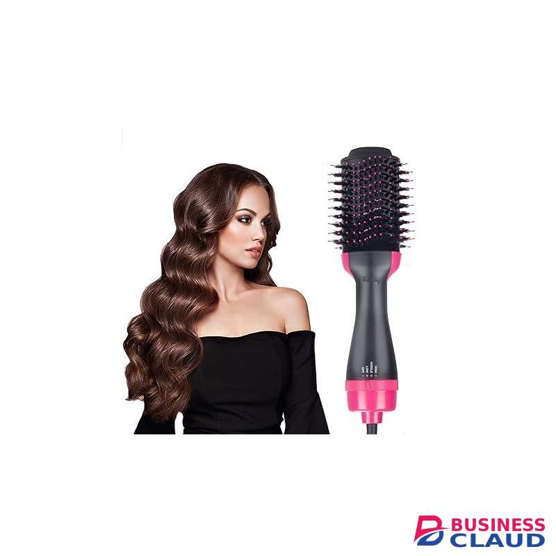 Electric Blow Hot Air Brush 3 IN 1 Professional Hair Dryer Brush One Step Hair Dryer Styler Volumizer & Hair Curler Negative Ions Comb Straightener Salon Curly Reduce Frizz Static