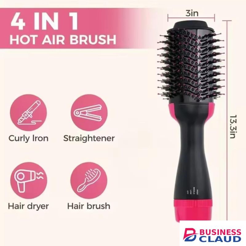 4 in 1 hot air brush, hair curler, Straightener, dryer, brush