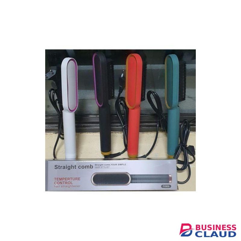 Ceramic Simply Straight Hot Comb Blow-dry Hair Straightener Brush – Electric Hand Hair Blow Dryer