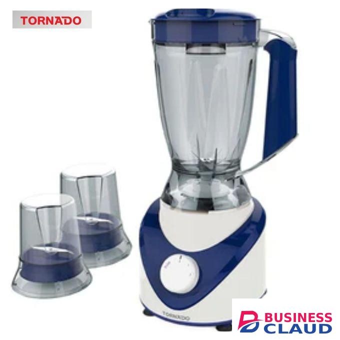 Tornado 3in1 Blender Machine 500W With Grinder & Miller Stainless Steel Blades Unbreakable 1.5L Glass Jug Made In Egypt High Quality 1Yr Warranty