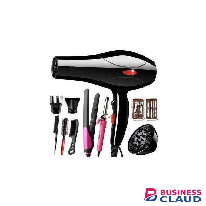 Canye Commercial/ Professional hair Blow-dry with Hair& Nail Tools- Curl diffuser, Flat Iron, Tongs, Manicure Set, Combs, Curls