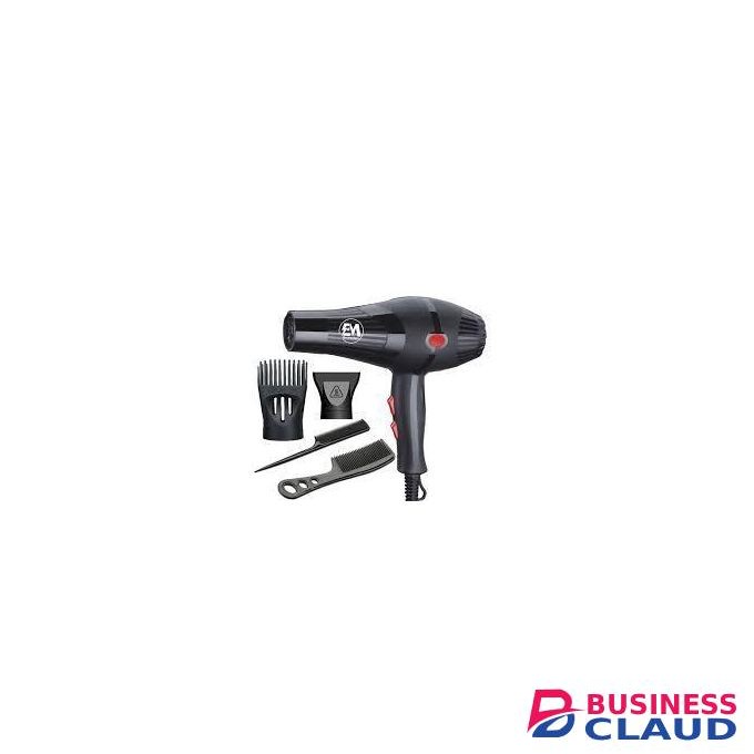 m ElectroMate Blow Dryer Hair Blower 2200W With 3 Speed & 2 Temperature Settings, Black
