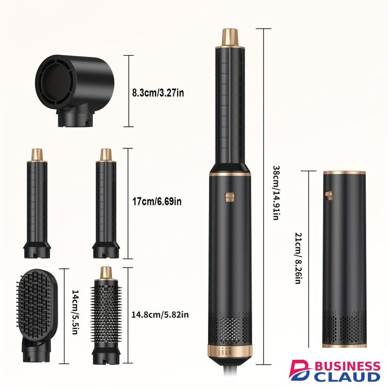 5 in 1 Automatic Hot Air Brush, Hair Dryer, Curler and Volumizer