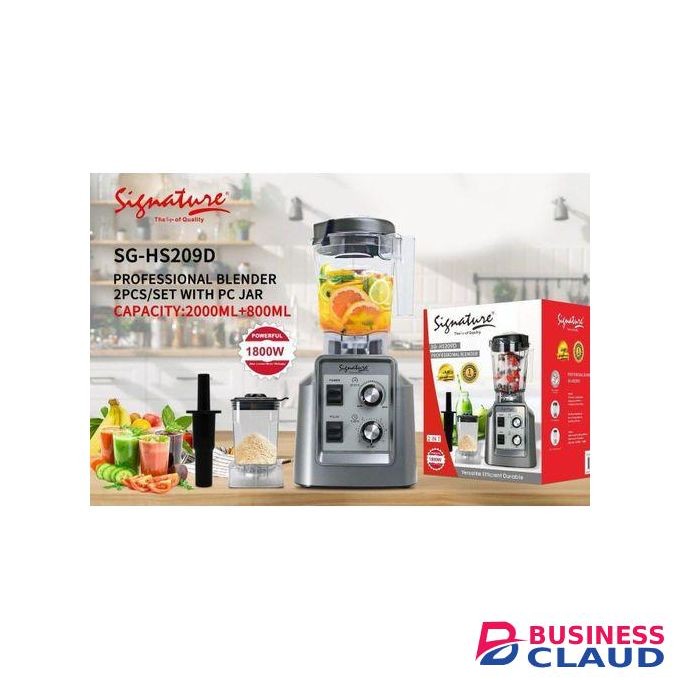 2 Pcs Commercial Blender With 2.0 Ltr + 800 Ml Jars