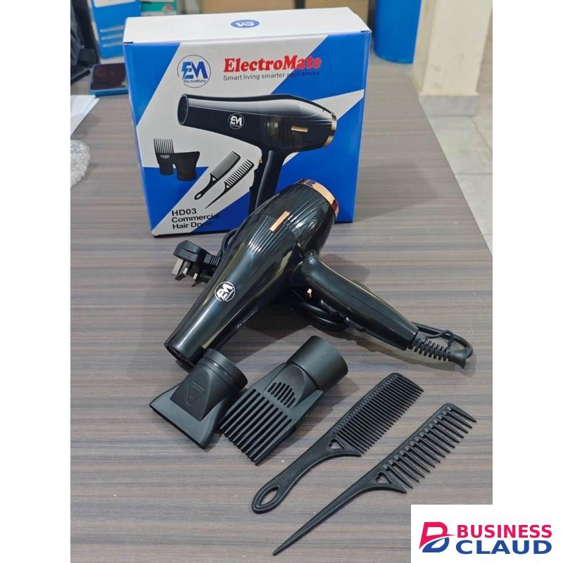 ElectroMate Commercial hairdryer/brow dry with accessories