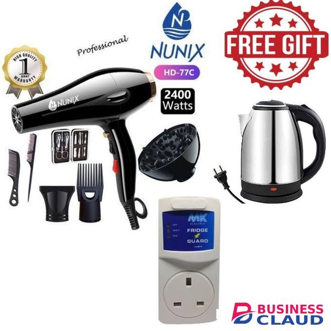 Nunix PROFFESIONAL HAIR BLOWDR//FREE GIFTS