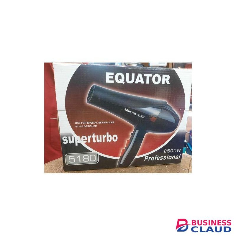 Hair Blow Dry machine.Equator 5180 super turbohair heavy duty blow dryer.Black - Equitor