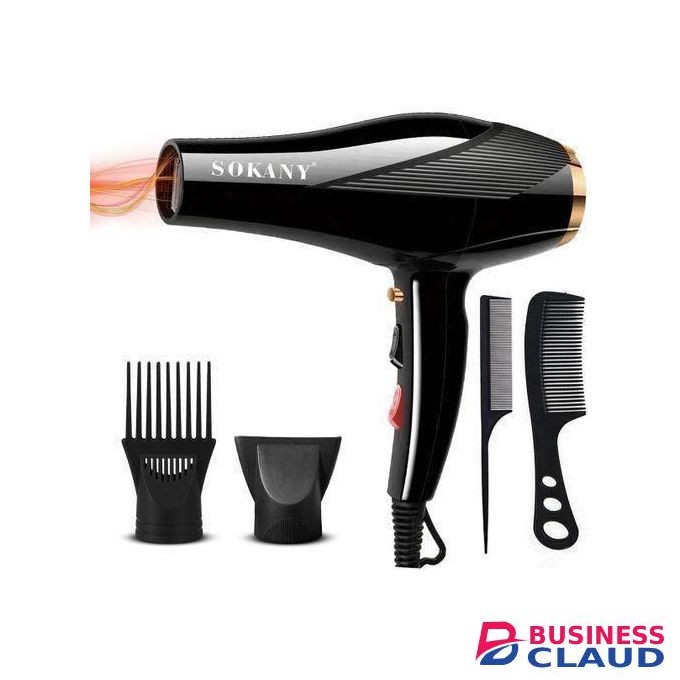 Sokany 2600W Professional ionic Hair Dryer Blow-dry with Combs - Fast Drying, 2 Heat and 2 Airflow Settings, Cold and Hot Wind Options, Cool Shot Feature, 2 Speeds, 4 Heat Settings for Salon and Home.