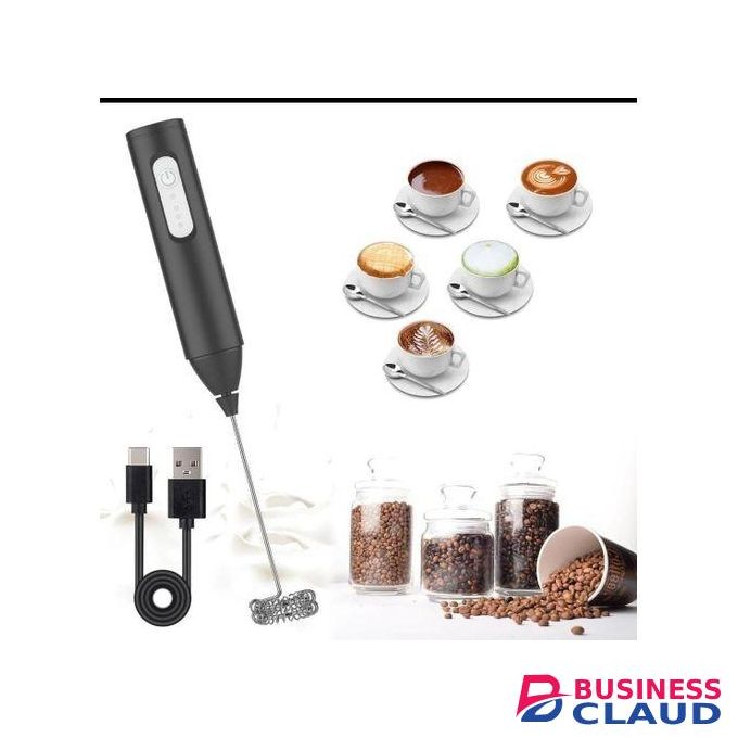 MINI Milk Frother USB Rechargeable 3 Speeds Foam Maker Coffee Whisk Mixer Electric Handle Blender Egg Beater