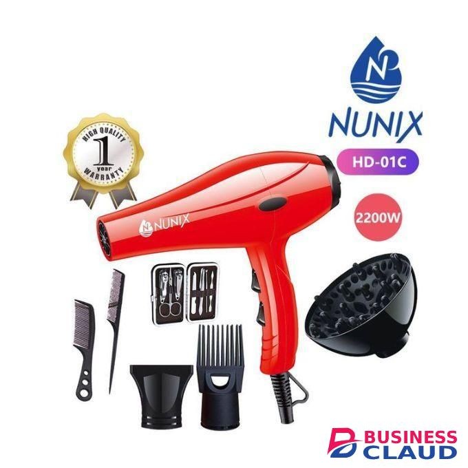 Nunix HD-01C Red Blowdry With Accessories