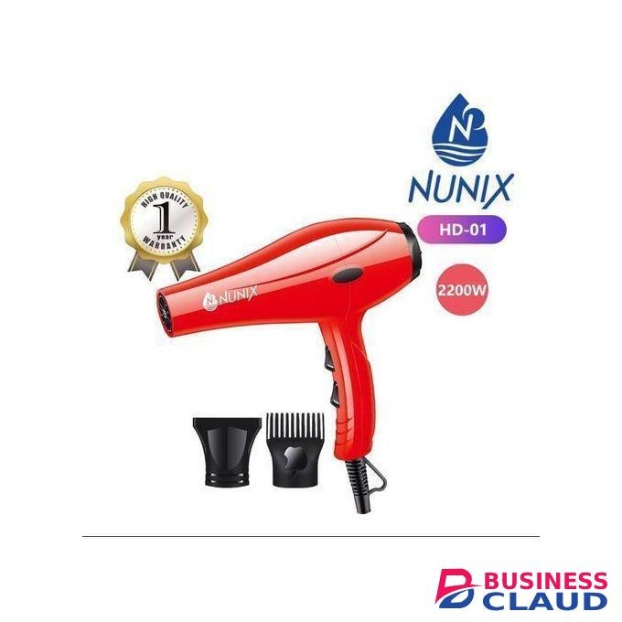 Nunix 2200W Home and Salon Hair Blow Dryer, Professional Styling Tool with Multiple Heat Settings