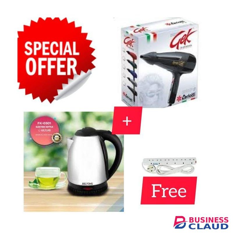 Gek cerrioti 3800 +FREE KETTLE +FREE 4WAY SOCKET EXTENSION
