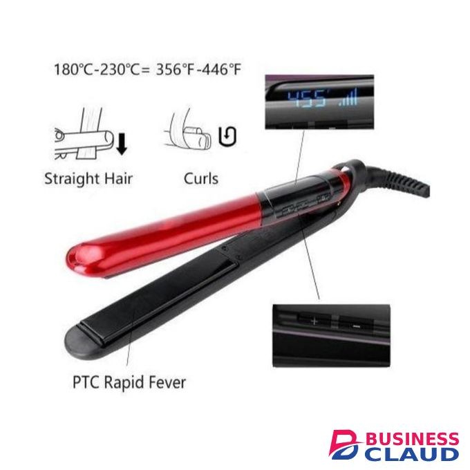 Cronier professional 2 in 1 ceramic flat iron hair straightener