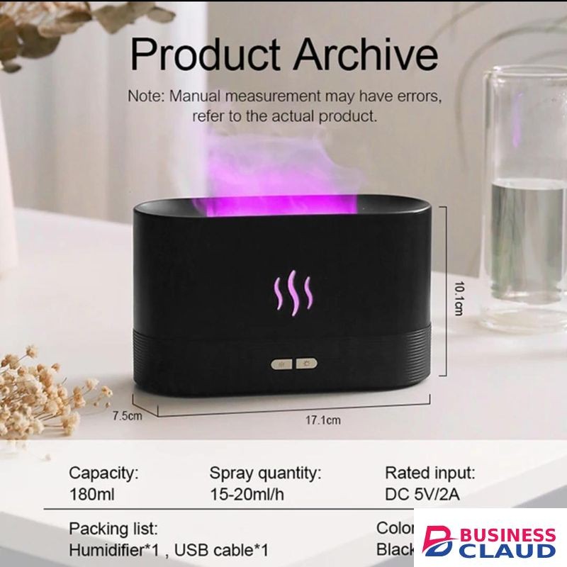 FLAME AROMA DIFFUSER With fire-like lights Colour changing