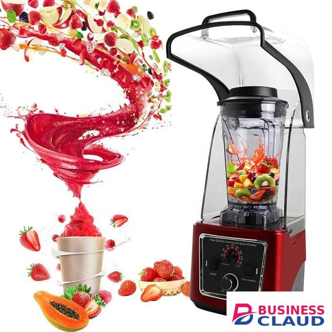 Signature Heavy duty Commercial Blender with Soundproof Shield, Quiet Professional Blenders, Heavy Duty Blender with Strong and Quiet Professional-Grade Power, Self-Cleaning, Quiet Sound Enclosure, 1800W