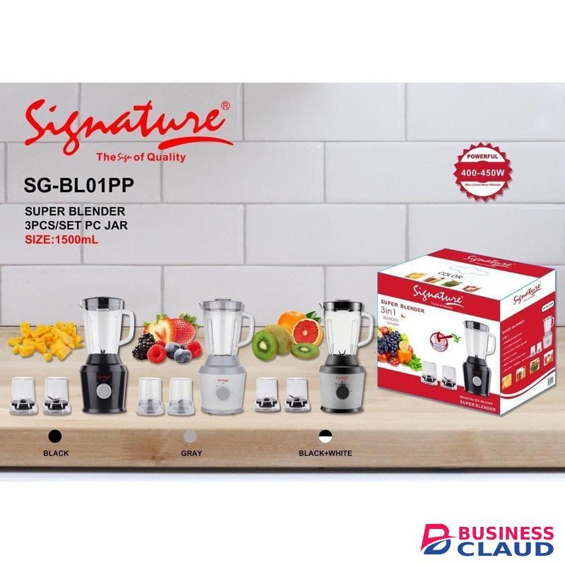 Signature 3 In 1 Blender With Grinder And Chopper