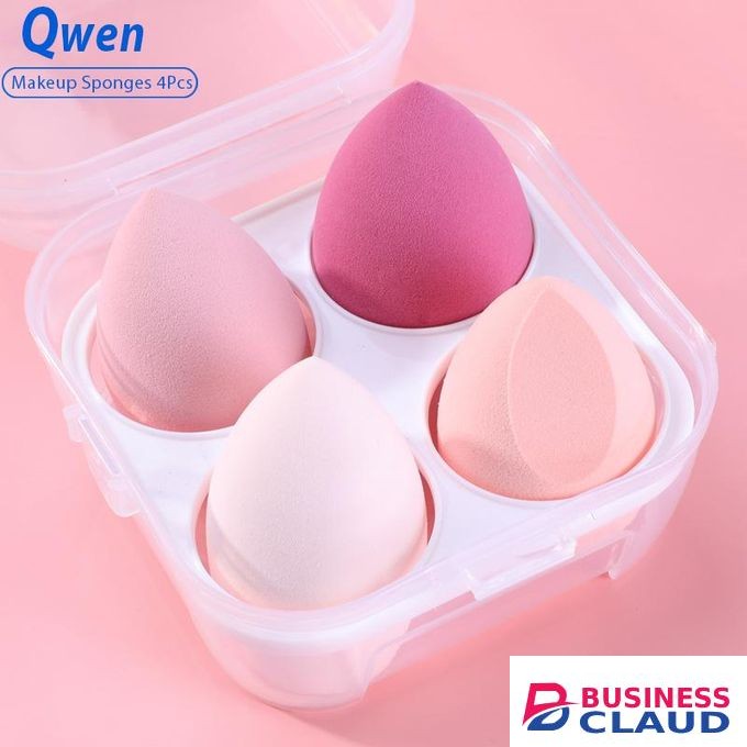 Qwen 4pcs /Set Makeup Sponges Beauty Blender Sponge Pink