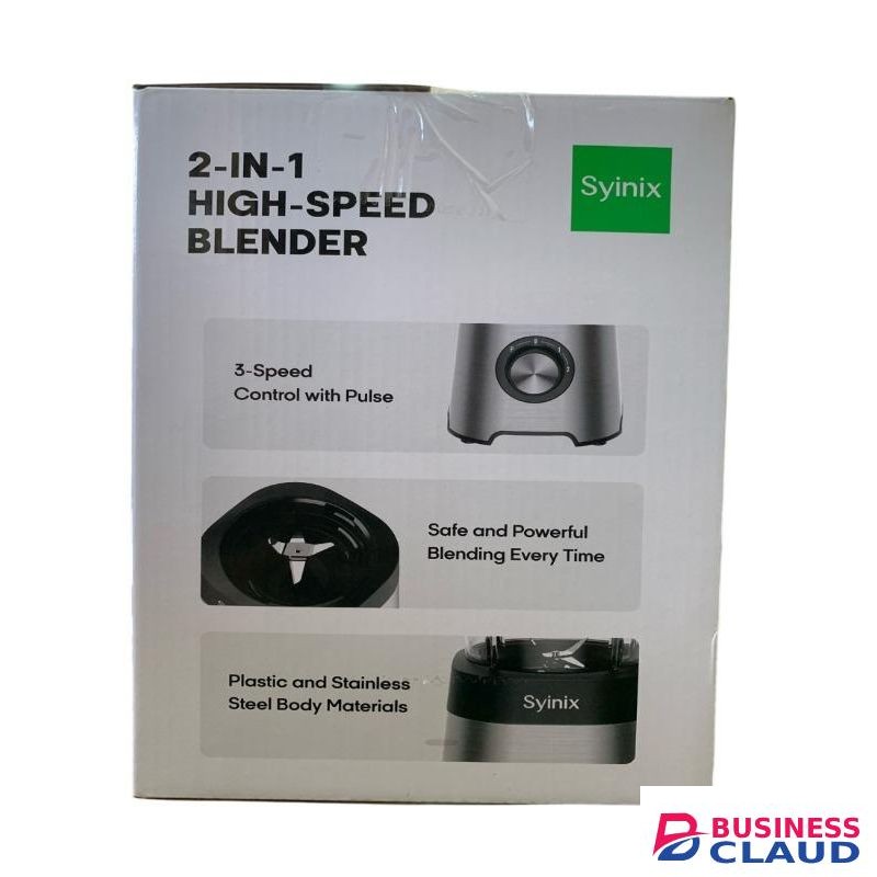 Syinix Blender 2 In 1, With Grinder 1.5Litres Q70BL1 - Black