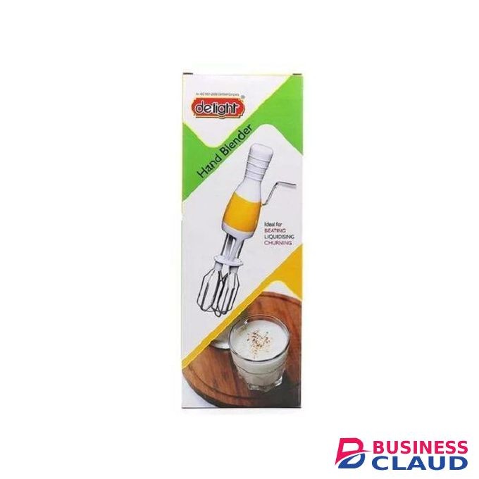 Delight Stainless Steel Hand Blender, Regular Size, White.