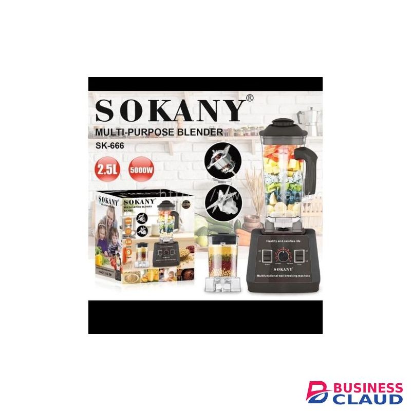 Sokany 5000 Watts COMMERCIAL BLENDER +GRINDER JUG
