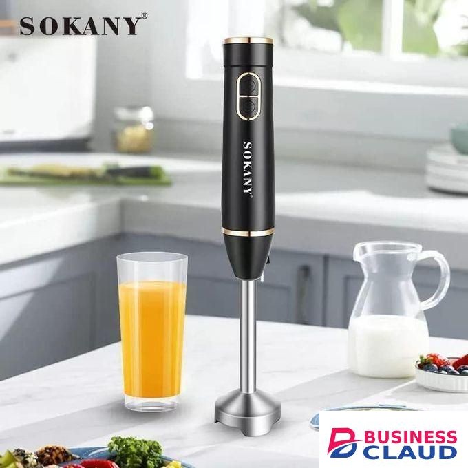 Sokany Multifunction 300W Immersion Blender Handheld, Turbo Mode, With 2 Mixing Speed And 4 Stainless Steel Blades For Effortless Blending Smoothies, Shakes, Puree Or Baby Food