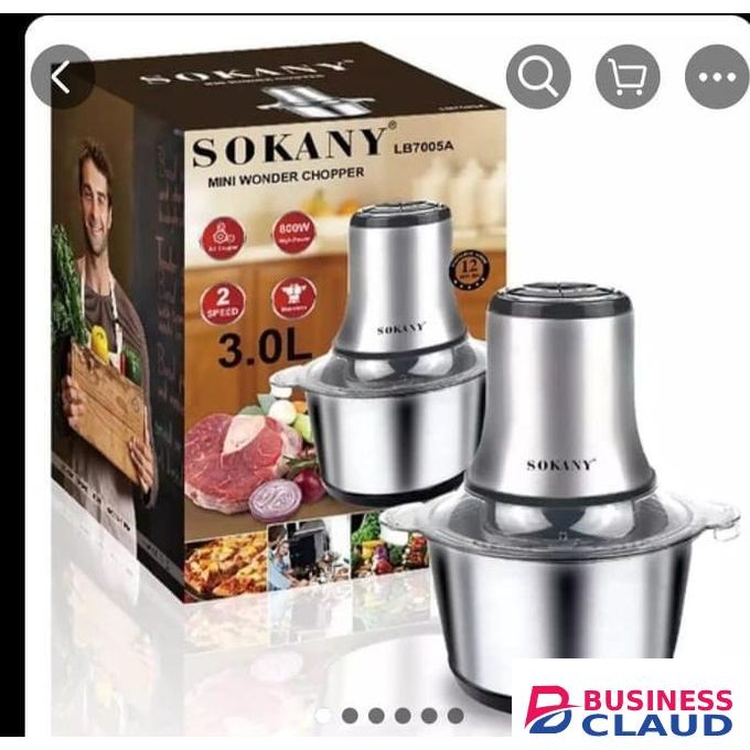 3L Stainless Steel food chopper, blender and meat grinder