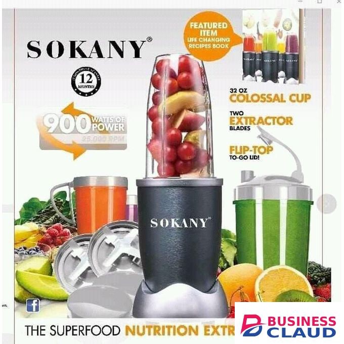 Sokany Quality Heavy Duty Nutri Blender / Bullet And Food Processor
