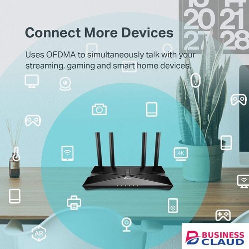 TP-Link Smart WiFi 6 Router (Archer AX10) – 4 Gigabit LAN Ports, Dual Band 802.11AX Router, Beamforming, OFDMA, MU-MIMO, Parental Controls, Dual-Core 900MHz Processor, Works with Alexa in 1
