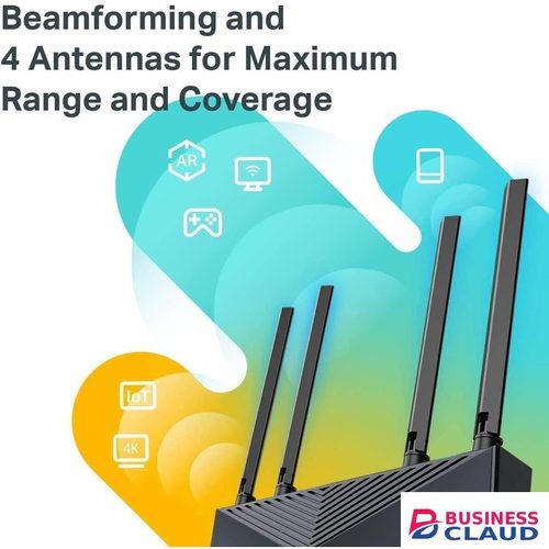 TP-Link Archer AX10 AX1500 Next-Gen Wi-Fi 6 Dual-Band Router – High-Efficiency OFDMA, MU-MIMO, Gigabit Ports, Triple-Core Processor, Whole-Home Enhanced Connectivity