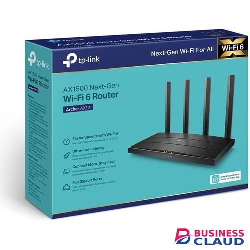 TP-Link Archer AX12 AX1500 Dual-Band Wi-Fi 6 Performance Router – OFDMA, MU-MIMO, Quad-Core Processing, Gigabit Networking, High-Capacity Home Wi-Fi Upgrade in 1