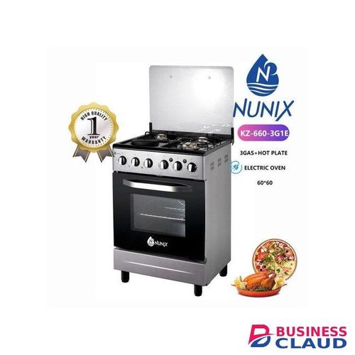 Free Nunix 60x60 3+1 Electric Free Standing Cooker in 1-selfie-stick-tripod-stand-with-bluetooth-remote-extendable-height-square-ring-light-360-rotating-phone-holder-for-smartphone