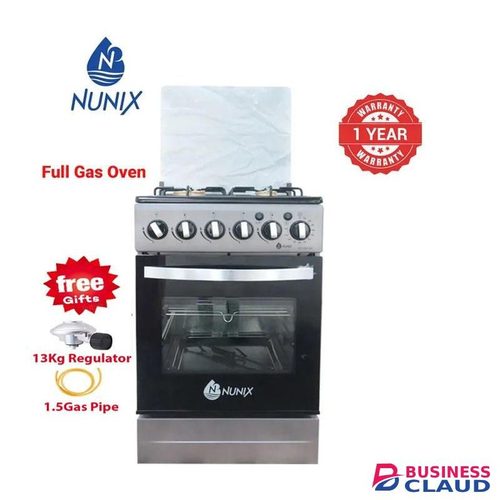 Free Nunix Standing Cooker, 50 X 55, 4 Gas Pool Jet Burners+ Gas Oven + Free Gifts warranty in Out-triple-output-led-torch