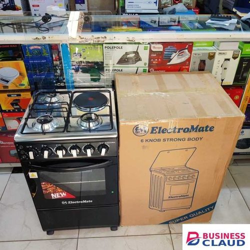 ElectroMate Standing Cooker 3 Gas + 1 Electric Burner & Electric Oven 50×55