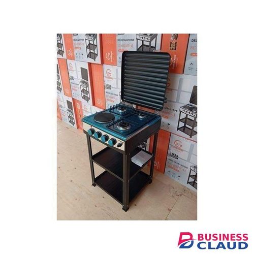 Euro 3 gas +1 electric standing cooker with shelves