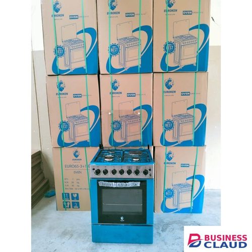 Euroken 3+1 standing cooker 60*65 with electric double heater oven and auto ignation